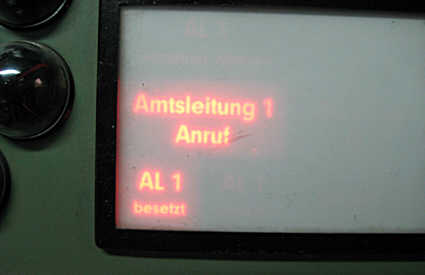 Tableau der Nebenstellenanlage 770